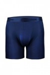 LOIJMK Crotch Sous-vêtement transparent brillant et soyeux pour homme Taille grande taille, bleu foncé, XXXXL