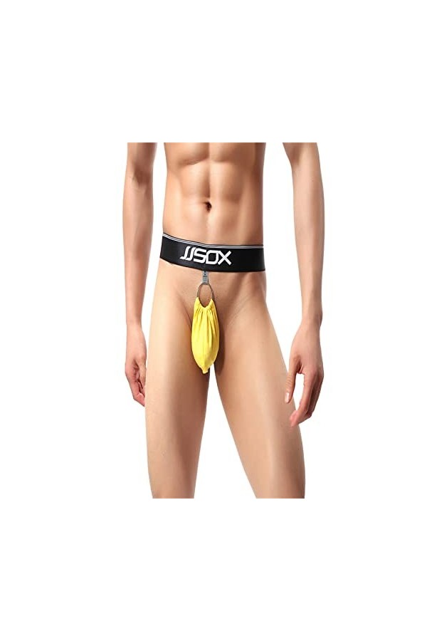 Sous-vêtements dété pour homme - Moderne et sexy - Confortable et sexy - Sous-vêtement court pour homme, jaune, L