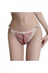 HELLORSOON Culotte Dentelle Femme,Sexy Dentelle Ouvertures Provocantes en Dentelle Body Lingerie Culotte Coton