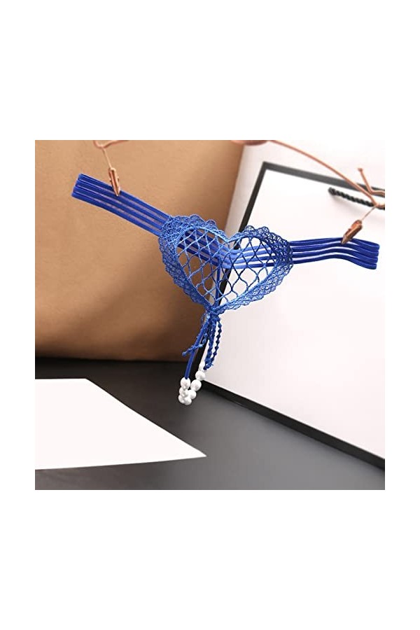 HELLORSOON String Ficelle Femme,Sexy Transparent Ouvertures érotiques Échancré Culotte en Dentelle Slip pour Femme