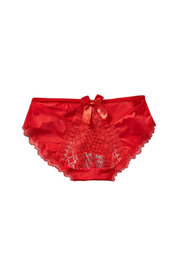 HELLORSOON String Ouvert Femme,Sexy Féminin Ficelles Charmantes sans Couture String en Dentelle Culotte Coton