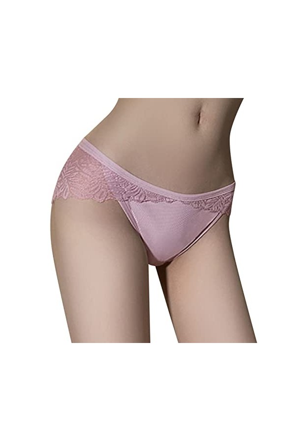 HELLORSOON String pour Femme,Sexy Coquin Dentelle Florale en Dentelle Robe Sexy Slip pour Femme