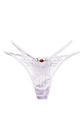 HELLORSOON String Ficelle Femme Sexy Dentelle Florale Confortable String Ficelle Coupe Française Séduction Résille Volants Py