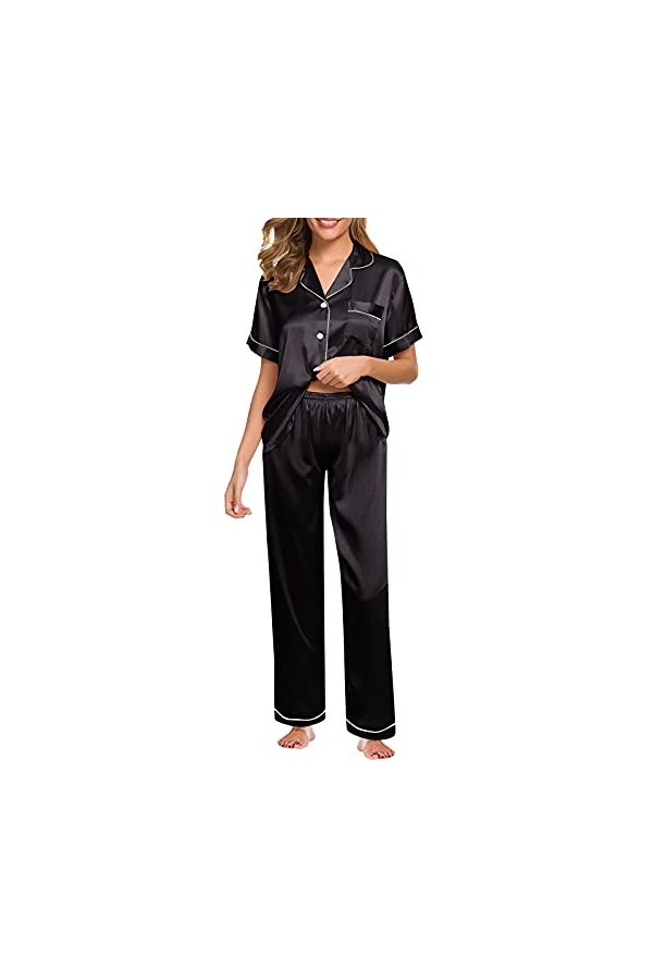 Lingerie Robe de nuit transparente sexy en satin pour femme Robe de nuit décontractée sexy Costume court et violette Ensemble