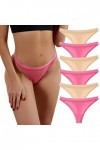 String Femme Couleur Unie Tanga Taille Haute Culottes en Pur Coton et Soie Shorts Coupe Confortable Coquine Hot de Absorbante