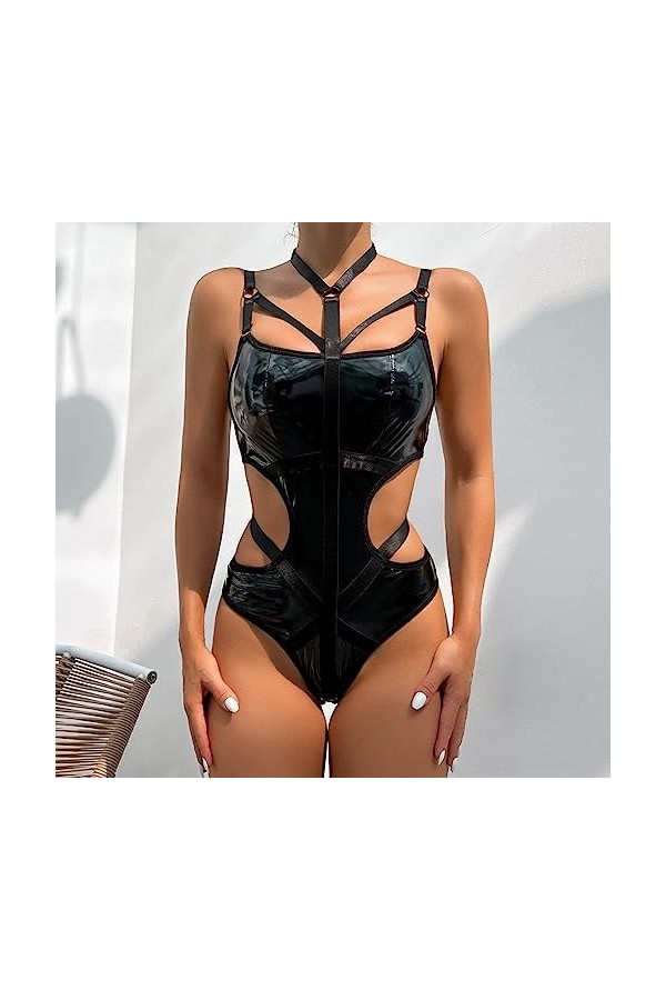 Lingerie String Perle Luxury Sexs Noir Couleur Femmes Sexy Jarretière Lingerie Sexe Pyjama Sexy Black, M 