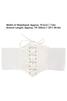 2 Pièces Sous le Buste Corset en Cuir Synthétique Corset Ceinture avec Motif imprimé Papillons pour Cosplay Scène Spectacle H