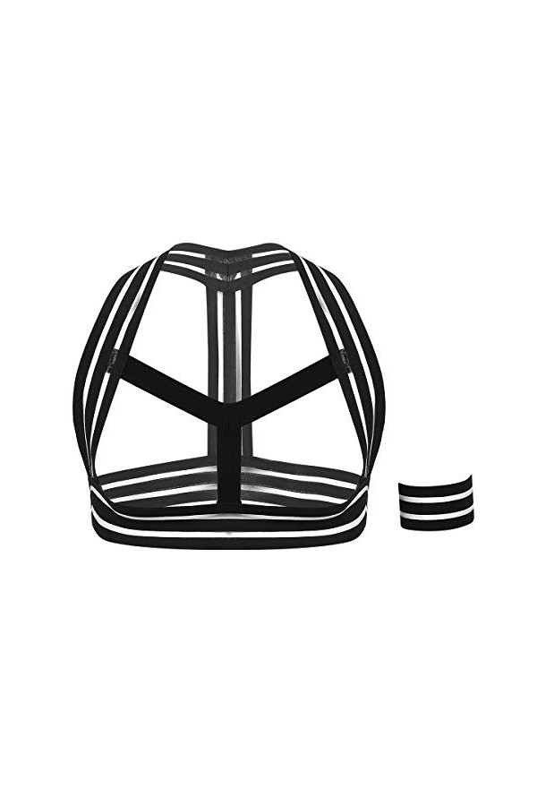 Zaldita Harnais de Poitrine Homme Sexy Redresse Dos Ceinture Élastique Maillot de Corps Lingerie Ouvert Jeux Adulte Plaisir J