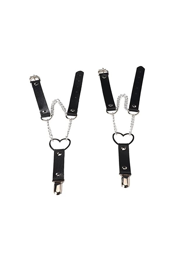 Jarretière de Cuisse en Forme de Cœur, Anneau Antidérapant en Forme de Cœur. Porte-jarretelles Cuisse. Métal PU Réglable pour