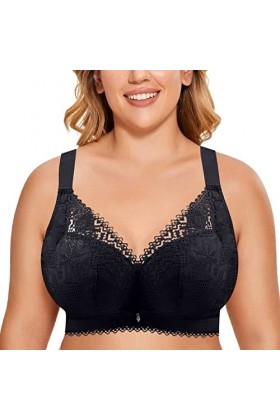HANXIULIN Soutien-gorge en coton sans armatures doux à lavant - Maintien solide sans armatures - Soutien-gorge sans armature