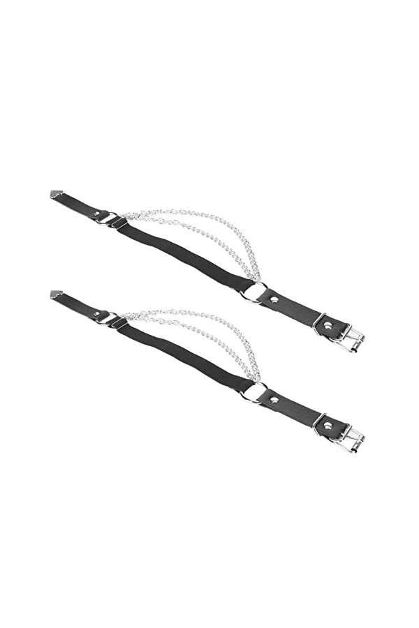 Jarretelles de Jambe pour Femmes, 17.9 Pouces de Long, 2 Pièces, Chaîne en Métal Superposée, Ceinture de Cuisse, Ornement en 