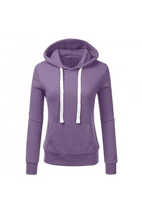 Sweat à capuche pour femme - Avec fermeture éclair - Manches longues - Avec cordons - Parfait pour le printemps, lété, laut