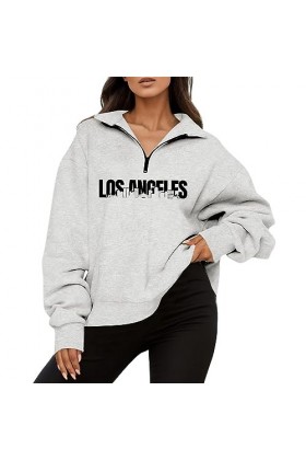 Gefomuofe Y2k Sweat à capuche pour femme avec fermeture éclair fine, C gris., M