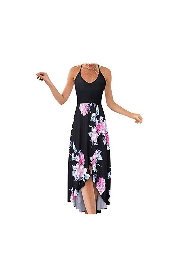 V-Cou sans Sommeil Robe Ouverte Casual Back imprimé pour Femmes Sexy Strap Fashion Robe pour Femmes Robe pour Femmes Sexy Pi