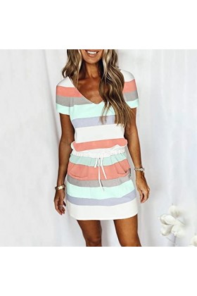 LIBELLEFLY Robe midi sexy pour femme avec col en U et bretelles ouvertes dans le dos - Imprimé sexy - Imitation coton - Pour 