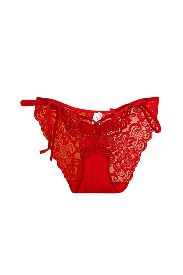 HELLORSOON String pour Femme,Sexy Transparent Ouvertures érotiques sans Couture Culotte en Dentelle Culotte Dentelle