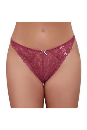 HELLORSOON String Ouvert Femme,Sexy Érotique Maille Transparente Tendre Body Lingerie Slip pour Femme