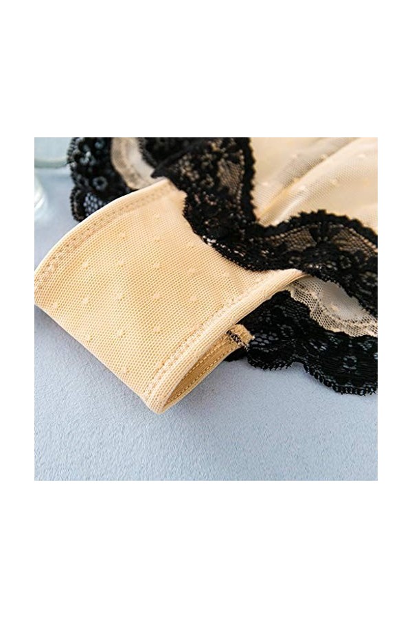 Culottes Femme Dentelle Panties Chic sous-Vetements Sexy String Ouvert Thong Slips Lingerie Tangas Patchwork Pas Cher Taille 