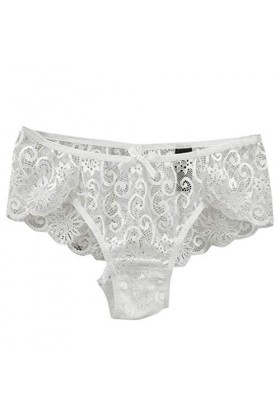 Culottes Femme Sexy String Dentelle sous-Vetements Chic Panties Ouvert Taille Tangas Hot Lingerie Slips Respirant Patchwork T