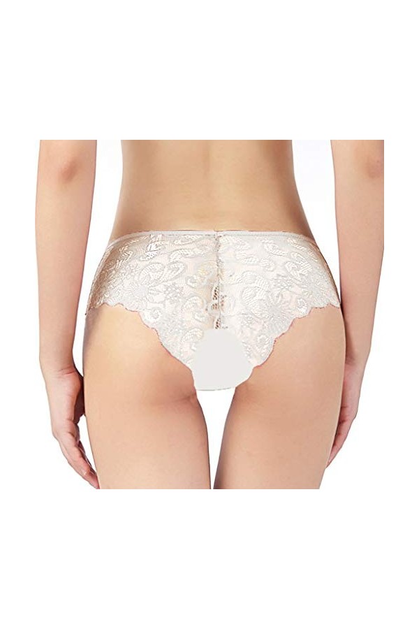 Culottes Femme Sexy String Dentelle sous-Vetements Chic Panties Ouvert Taille Tangas Hot Lingerie Slips Respirant Patchwork T