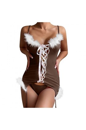 Générique Robe de Noël Femme Sexy Lingerie Coquine Combinaison Femme Sexy Lingerie Femme Classe Costumes Sexy Femme Tenu Sexy