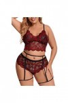 Femme Ensemble Soutien Gorge et String Dentelle sous-Vetements Erotique Lingerie Sexy Ensemble 2 Pièce Vêtements De Nuit Sexy