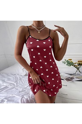 Briskorry Sous-vêtements sexy pour femme - Robe de nuit Stain Lady - Confortable - Dos nu - Grande taille