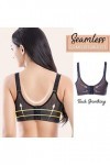 HANXIULIN Soutien-gorge grande taille pour femme - Sans coutures - Soutien-gorge en dentelle - Maintien sans armatures - Ferm