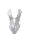 liaddkv Lace Lingerie V Sexy Deep Body Femme Teddy Lingerie Sexy Nylon, Blanc., M