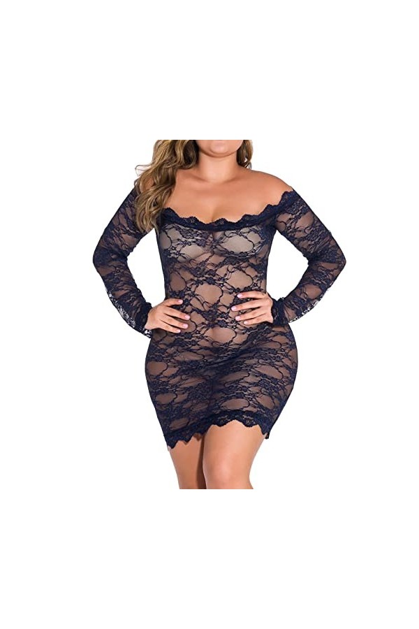 liaddkv - Lingerie pour femme, lingerie, chemise de nuit, pyjama sexy en dentelle, sous-vêtements serrés, adorables sous-vête