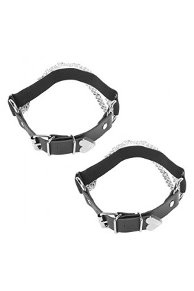 Porte-jarretelles de Cuisse en Faux Cuir de 17.9 Pouces de Long, Largement utilisé, Chaîne Métallique Superposée, Porte-jarre