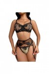 liaddkv Lenceria Extreme Sexy Lingerie New Luxury Sexs Noir Femme Sexy Jarretière Lingerie Sex Soutien-gorge et Culotte Set C
