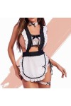 penobon Uniform Temptation Passion Maid Ensemble de sous-vêtements sexy Cosplay Sexy Maid Tenue Noir2 