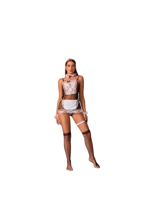 penobon Uniform Temptation Passion Maid Ensemble de sous-vêtements sexy Cosplay Sexy Maid Tenue Noir2 