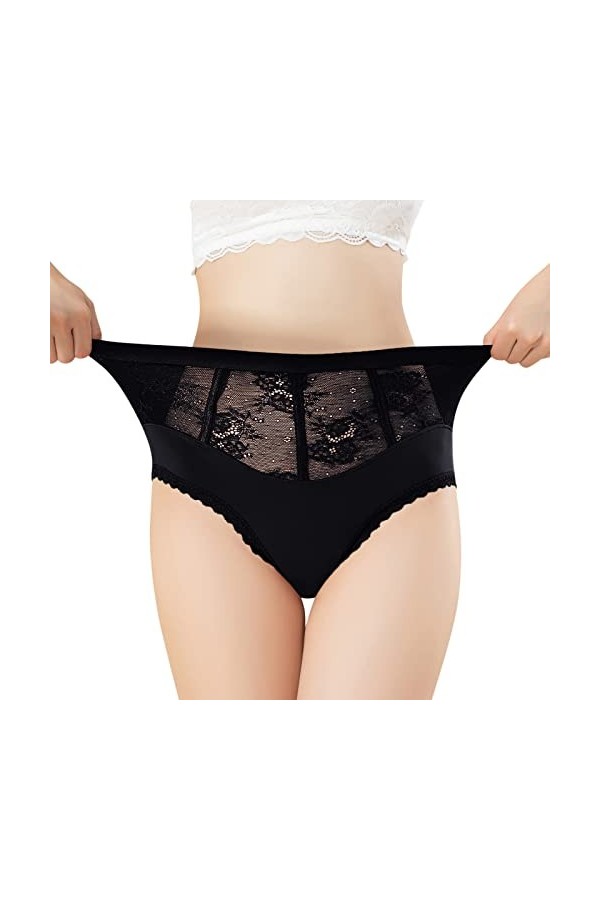 PANPANY Culottes pour Femme Sexy Slips Multipack sous Vetements Taille Basse Dentelle Femme sans Couture Culotte Confortables