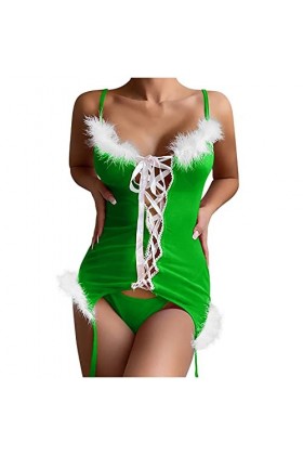 Générique Robe de Noël Femme Sexy Lingerie Coquine Combinaison Femme Sexy Lingerie Femme Classe Costumes Sexy Femme Tenu Sexy