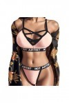 Zannycn Ensemble de lingerie sexy pour femme - Ensemble licol - Tenue sexuelle - Ensemble de sous-vêtements pour femme - Sout