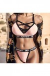 Zannycn Ensemble de lingerie sexy pour femme - Ensemble licol - Tenue sexuelle - Ensemble de sous-vêtements pour femme - Sout