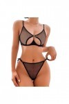 Zannycn Ensemble de lingerie sexy pour femme - Lingerie sexy - Tenue sexy pour femme - Ensemble de sous-vêtements en dentelle