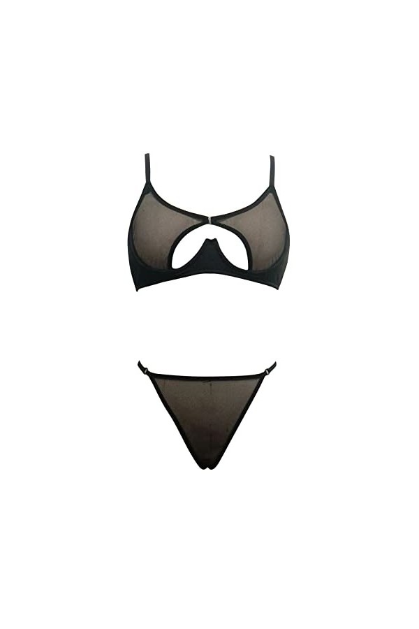 Zannycn Ensemble de lingerie sexy pour femme - Lingerie sexy - Tenue sexy pour femme - Ensemble de sous-vêtements en dentelle