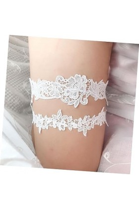 1 Paire De Mariage Jarretière Filles Costume Dentelle Kit Jarretières pour La Mariée Bleu Costume Jarretière Bas Femmes Dente