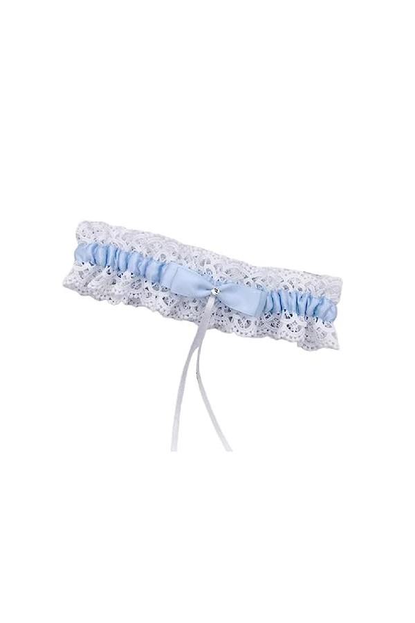 NAIXUE Jarretière élégante et sexy pour mariage, bal de fin dannée, occasion spéciale, ceinture en dentelle douce extensible