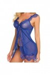 Lingerie sexy pour femme - Ensemble de lingerie sexy push-up érotique - Costume de cosplay - Tenue sexy pour femme - Dentelle