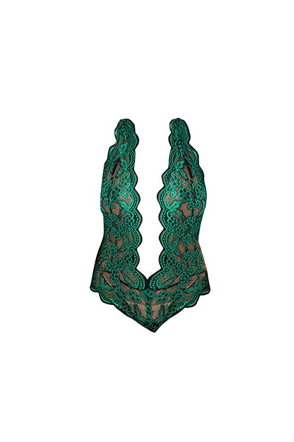 Fulidngzg Nuisette sexy pour femme - Body érotique - Sous-vêtement gainant - Nuisette ouverte - Lingerie transparente - Curvy