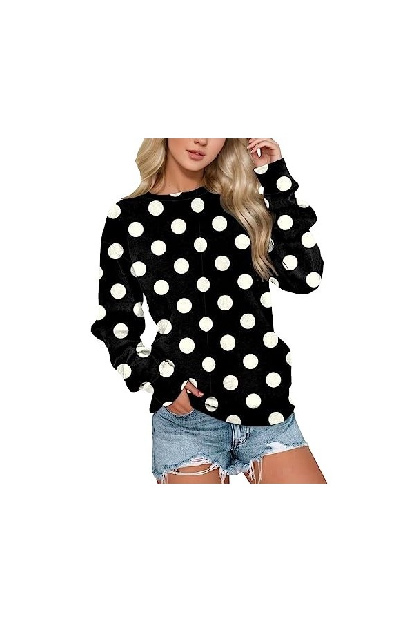 Mymyguoe Sweat à capuche pour femme - Sweat-shirt chaud et tendance pour filles mignonnes - Ample - Avec capuche - Vintage - 