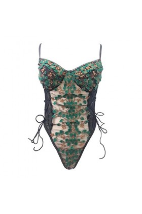 KIMODO Ensemble de lingerie sexy en dentelle pour femme, Noir , M