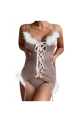Générique Robe de Noël Femme Sexy Lingerie Coquine Combinaison Femme Sexy Lingerie Femme Classe Costumes Sexy Femme Tenu Sexy