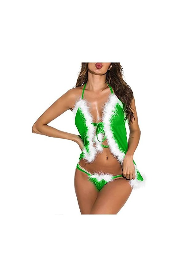 Générique Robe de Noël Femme Sexy Lingerie Coquine Combinaison Femme Sexy Lingerie Femme Classe Costumes Sexy Femme Ensemble 