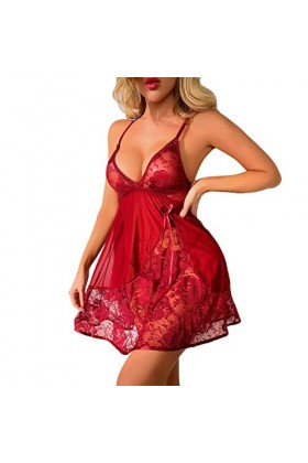 Lingerie Femme Sexy Ensemble Homme Sexy Hot y*2k Femmes Sexy Dentelle Splice Lingerie Dos Pyjamas Chemise de Nuit Lingère Sex