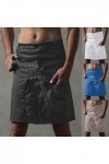 Kilt Jupe à carreaux écossaise classique pour homme - Style écossais - Style vintage - Décontracté, Noir , XL